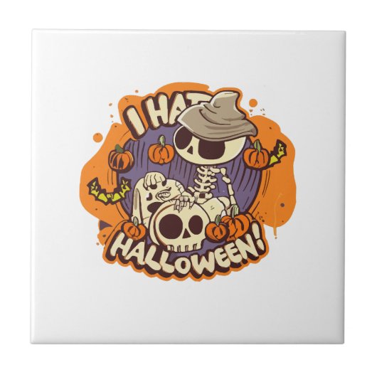 ik haat halloween tegeltje (Voorkant)
