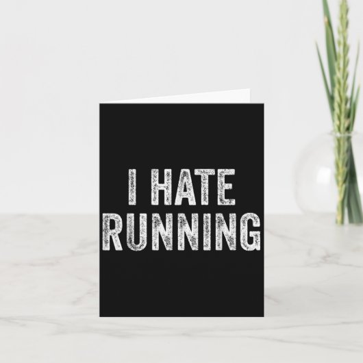 Ik haat hardlopen - Grappige sarcastische Humor Jo Kaart (Voorkant)