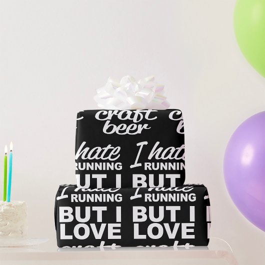 Ik haat hardlopen maar ik hou van ambachtelijk bie cadeaupapier