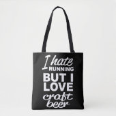 Ik haat hardlopen maar ik hou van ambachtelijk bie tote bag (Voorkant)