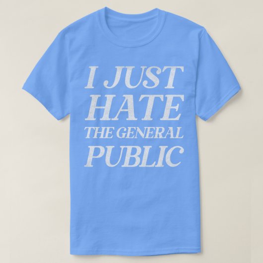 Ik haat het grote publiek grappige antisociale kwo t-shirt (Design voorkant)