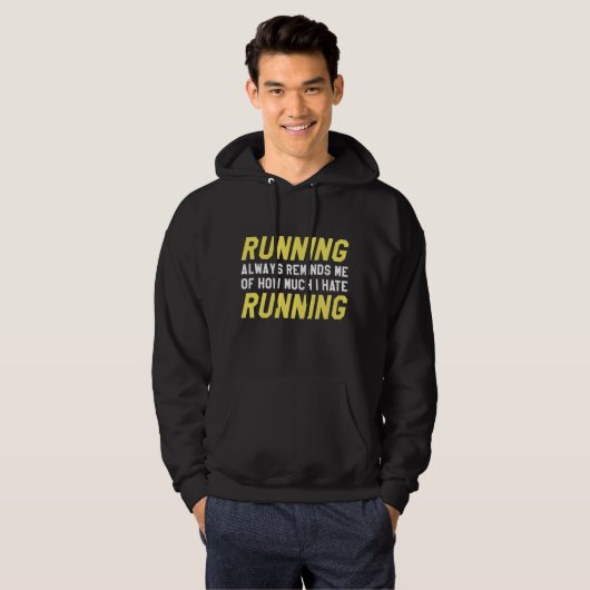 Ik haat het lopen hoodie (Voorkant volledig)