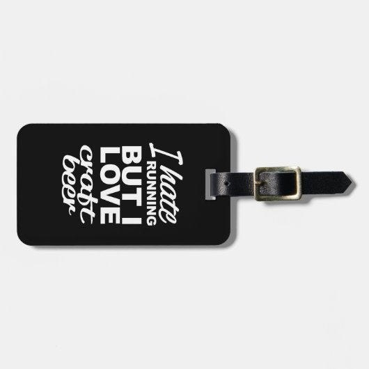 Ik haat het lopen, maar ik hou van Craft Beer Bagagelabel (Voorkant horizontaal)