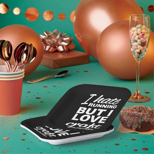 Ik haat het lopen, maar ik hou van Craft Beer Papieren Bordje