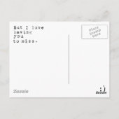 Ik haat het missen van jou... maar ik hou ervan je briefkaart (Achterkant)