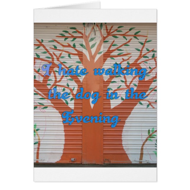 Ik haat het om de hond 's avonds te laten lopen. (Voorkant)