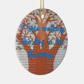 Ik haat het om de hond 's avonds te laten lopen. keramisch ornament (Rechts)