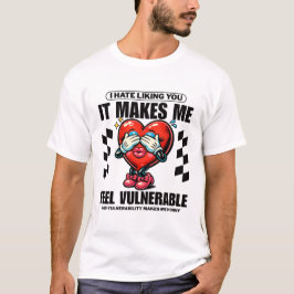 Ik haat het om je leuk te vinden, het maakt me kwe t-shirt
