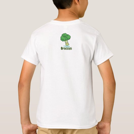 Ik haat het Shirt van Broccoli Boy (Achterkant)