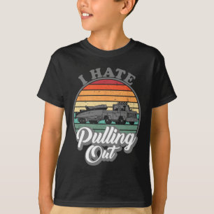 Ik haat het uittrekken van retro boot vissen boot t-shirt