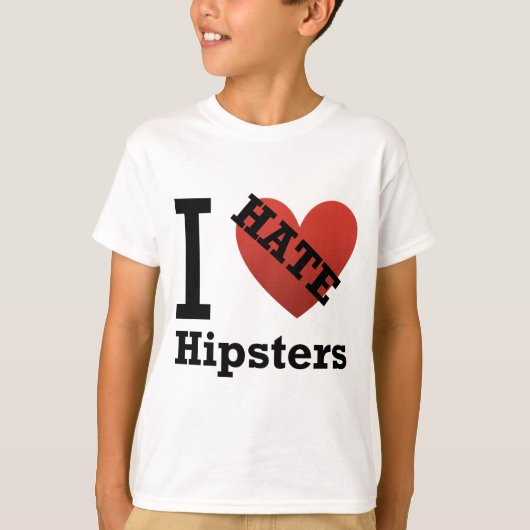 Ik haat Hipsters T-shirt (Voorkant)