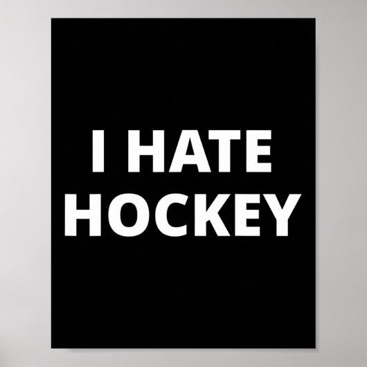 Ik haat hockey poster (Voorkant)