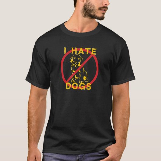 Ik haat honden t-shirt (Voorkant)