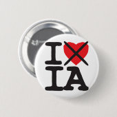 Ik haat IA - Iowa Ronde Button 5,7 Cm (Voorkant /achterkant)