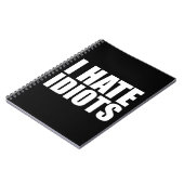Ik haat idioten notitieboek (Linkerzijde)