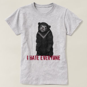 Ik haat iedereen - bekentenis beer t-shirt