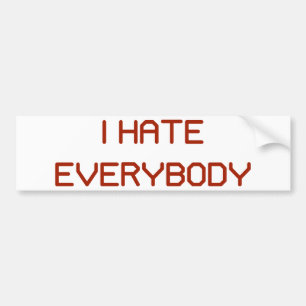 Ik haat iedereen bumpersticker