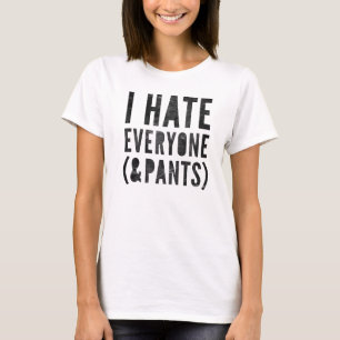 Ik haat iedereen en kinderen t-shirt