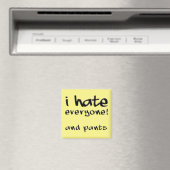 Ik haat iedereen en pants Funny Fridge Magnet (Insitu (Vaatwasser))