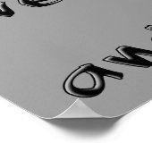 Ik haat iedereen en pants Funny Poster Sign. (Hoek)