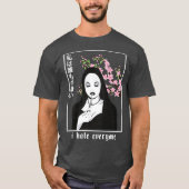 Ik haat iedereen esthetische non soft grunge Gothi T-shirt (Voorkant)