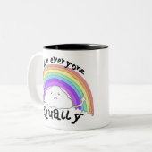 Ik haat iedereen evenzeer tweekleurige koffiemok (Voorkant links)