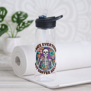 Ik Haat Iedereen Koffie Helpt Koffieliefhebber Cad Waterfles