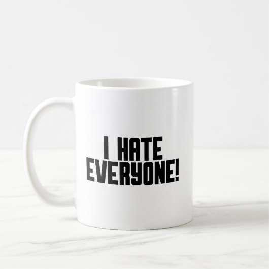 Ik haat iedereen! koffiemok (Links)