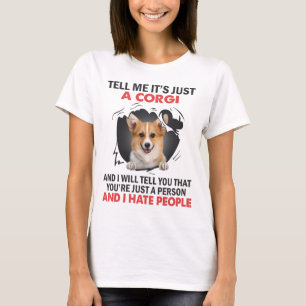 ik haat iedereen maar een corgi helpt shirt pembro