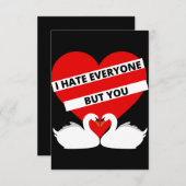 Ik haat iedereen maar jij bedankkaart (Voorkant / Achterkant)