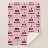 Ik haat iedereen sherpa deken (Voorkant)