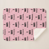 Ik haat iedereen sherpa deken (Voorkant (horizontaal))