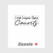 Ik haat iedereen stinkttellingen sticker (Vel)