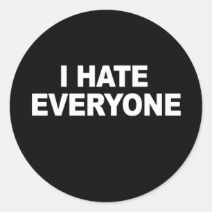 IK HAAT IEDEREEN T-shirt Ronde Sticker