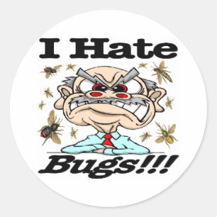 Ik haat insecten! ronde sticker