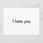 ik haat je briefkaart (Voorkant)