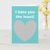 Ik haat je het minste Wenskaart Kaart (Gele Bloem)