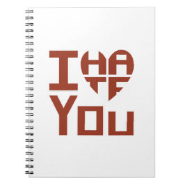 Ik haat je, maar ik haat je notitieboek