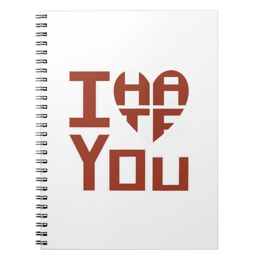 Ik haat je, maar ik haat je notitieboek (Voorkant)