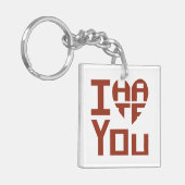 Ik haat je, maar ik haat je sleutelhanger (Voorkant Links)