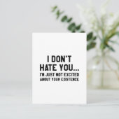 Ik haat je niet briefkaart (Staand voorkant)
