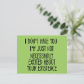 Ik haat je niet briefkaart (Staand voorkant)