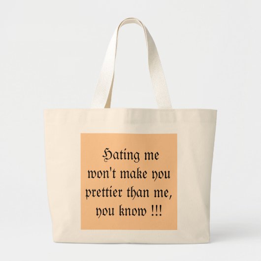 Ik haat je niet  dan ik... grote tote bag (Voorkant)
