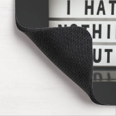 Ik haat je niets met rood hartlicht muismat (Hoek)
