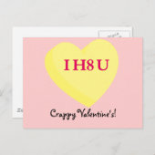 Ik haat jou en ook Valentijnsdag Feestdagenkaart (Voorkant / Achterkant)