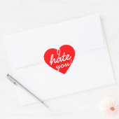Ik haat jullie Stickers! Hart Sticker (Envelop)