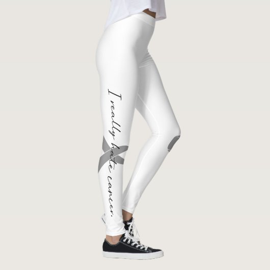 Ik haat kanker echt | Aangepaste lintkleur Leggings (Rechts)