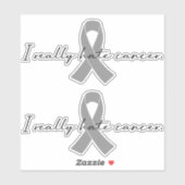 Ik haat kanker echt | Glioblastoma GBM Sticker (Vel)