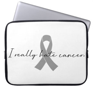 Ik haat kanker echt   Survivor   Kleurenlint Laptop Sleeve