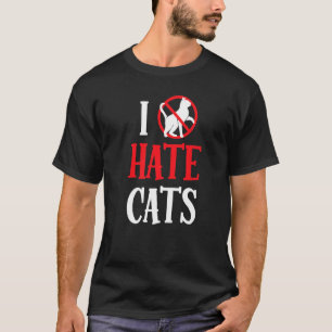 Ik haat katten Gezegden Puppy Dog Animal T-shirt